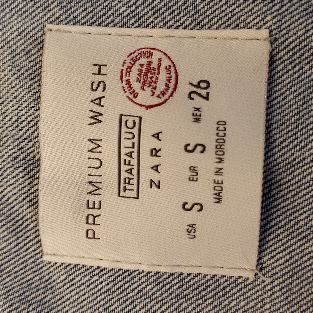 Zara size small denim Vest. F8 - Picture 6 of 9
